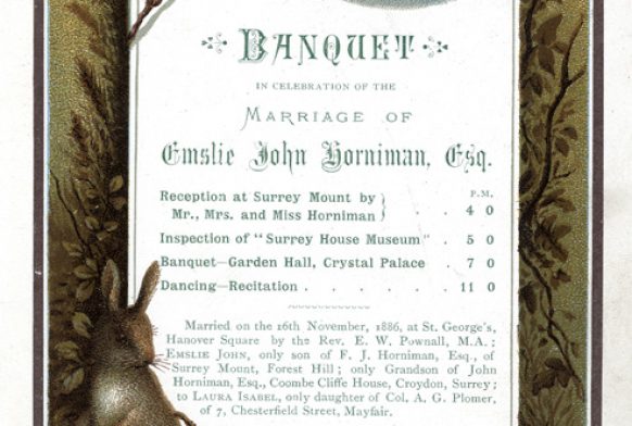 The first wedding at the Horniman